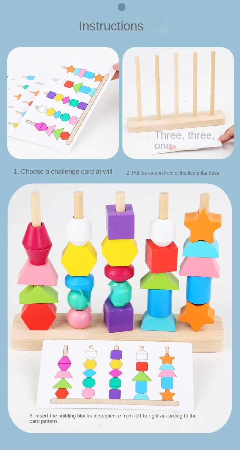 Wooden Color & Shape Matching Puzzle